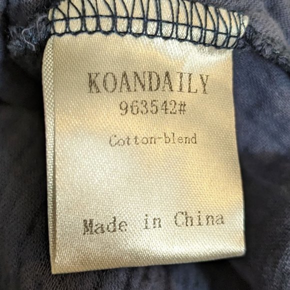 KOANDAILY Navy Pom-Pom Bell Sleeves Boho Midi Dress - size 3XL* NWT - Picture 10 of 11